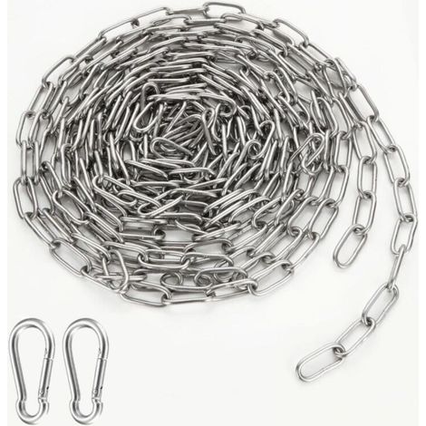 6M 304 Stainless Steel Chain with Welded Steel Links for Fencing, Walking and Dog Chain (1/5)