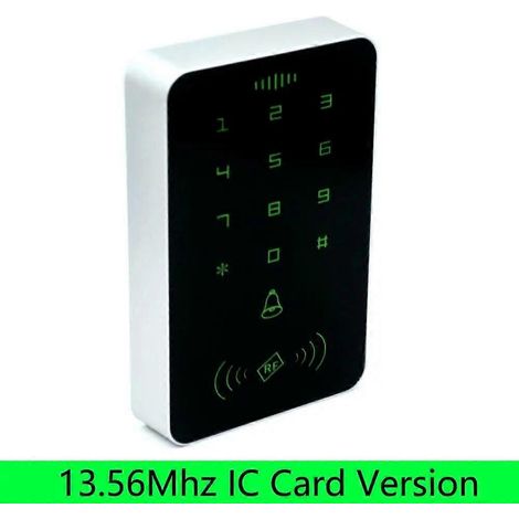 Système de verrouillage de porte avec lecteur de cartes 13,56 MHz, 1000 utilisateurs, contrôle d'accès RFID, clavier, panneau numérique, système de contrôle d'accès intelligent pour portes (version ci (1/5)