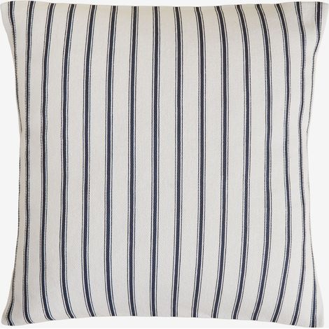 SKLUM Quadratisches Kissen 45x45 cm aus Nexu-Baumwolle Weiß - Marineblau                                  