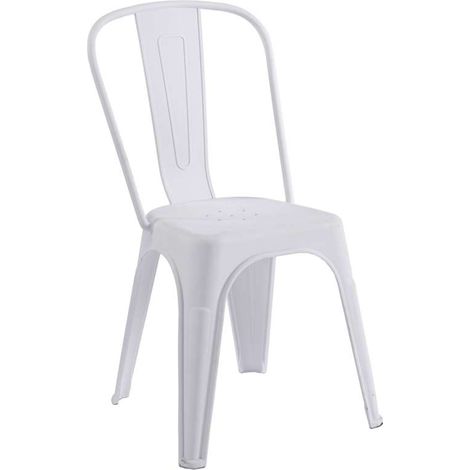 Pack de 4 sillas comedor cocina TOLIX de 45x45x85 cm, polipropileno blanco (1/4)