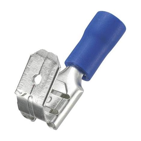 COSSE CLIP 6.4 MM X 0.8 MM TRU COMPONENTS PBDD2-250 745034 AVEC DÉRIVATION 1.50 MM² 2.50 MM² PARTIELLEMENT ISOLÉ BLEU 5