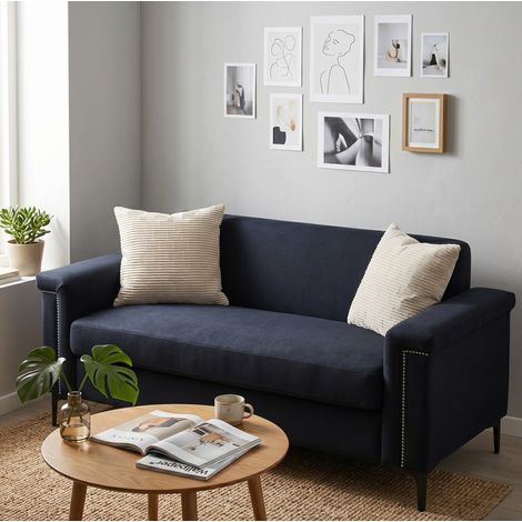 Canapé 2 places scandinave 172x72x82 cm noir OKMYHOME (1/5)