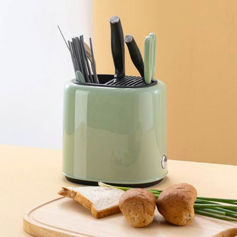 Bloc couteau - 1 pièce, Vert porte-ustensile cuisine rangement couteau/accessoire - Couleur vert Étiquette (1/4)