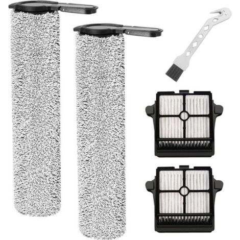 Rouleau de Brosse et Filtre pour Tineco Floor One S7 Steam Nettoyeur Vapeur Pièces de Rechange, 2 Rouleaux de Brosse + 2 filtres + 1 Brosse de Nettoyage (1/4)