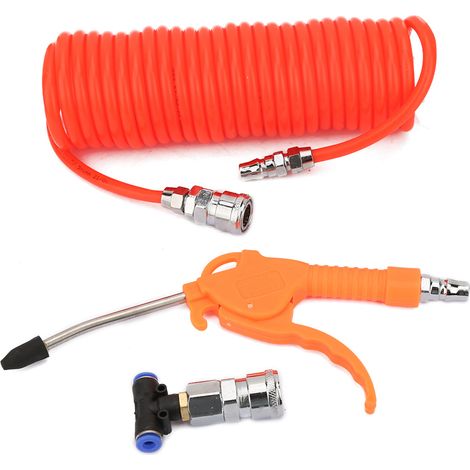 Souffleur de poussière orange + tuyau de 6 mètres + raccord en T sous siège, idéal pour le dépoussiérage des camions (1/5)