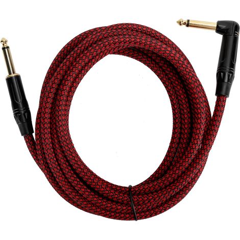 Câble ampli guitare électrique JORINDO 6,35mm, jack instrument doré coque noire JD6217 (1/5)