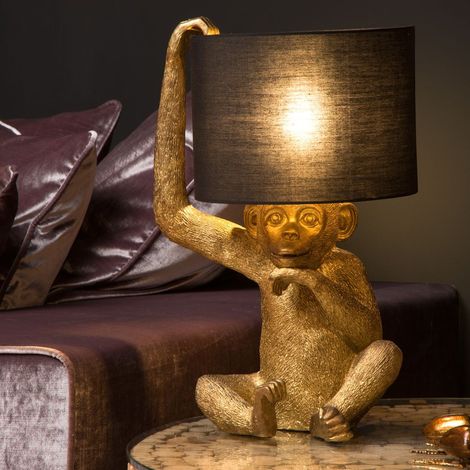 Lucide EXTRAVAGANZA CHIMP - Tischlampe - Ø 30 cm - 1xE14 - Schwarz (1/5)