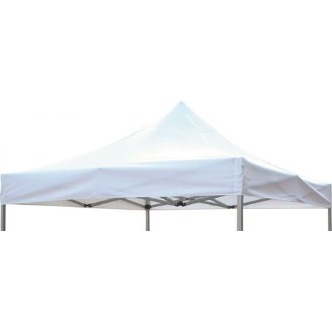 Telo Ricambio per Gazebo Professional 280x280 cm in Poliestere Bianco