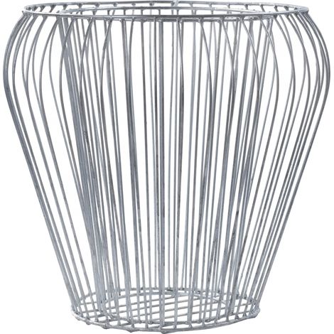 Jardinière en Gabion, Acier Galvanisé, Utilisation Extérieure, Argent (1/5)
