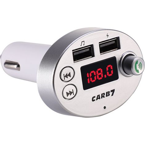 Autoradio MP3 Bluetooth avec ABS, prise allume-cigare, kit mains libres Bluetooth B7 - Argent (1/2)