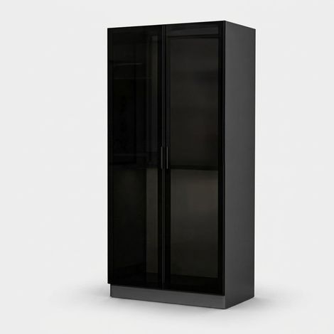 Kleiderschrank 2-türig mit Glas 90 cm Kale 90