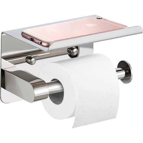 Porte-papier toilette sur pied, porte-papier toilette réglable en hauteur, porte-papier toilette mural, porte-papier toilette et barre porte-serviettes (1/5)