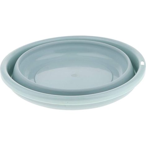 Bac à Laver Pliable - 20 cm - Pour Cuisine Maison Pique-Nique Camping Randonnée Pêche - Bleu (1/5)