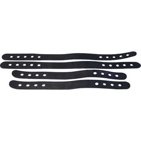 Sangles de rechange caoutchouc pour protège-tibia rigide, lot de 4
