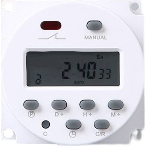 Digitaler Zeitverzögerungsschalter mit 17 Programmen, hochpräziser Mikrocontroller, störungsresistent, 12-V-Zeitverzögerungsrelais