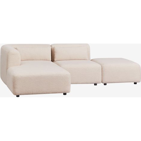 Divano componibile chaise longue sinistra in 2 pezzi con pouf Fogler SKLUM            