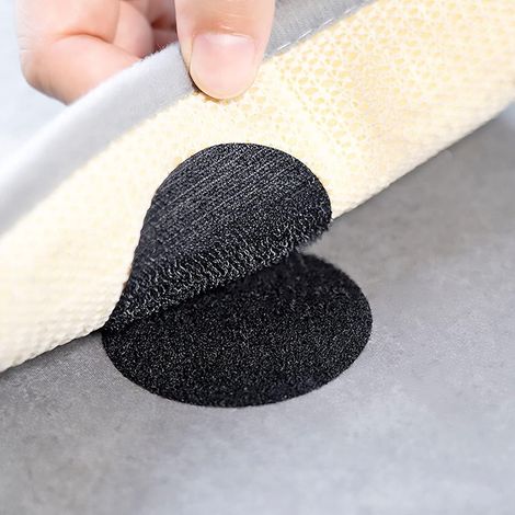 20 Pièces Ronds 6cm Adhésifs Antidérapants Tapis Lavables Réutilisables Fixation Coussin Canapé Auto-collants Sous-Tapis Anti-Glisse Maison (1/5)