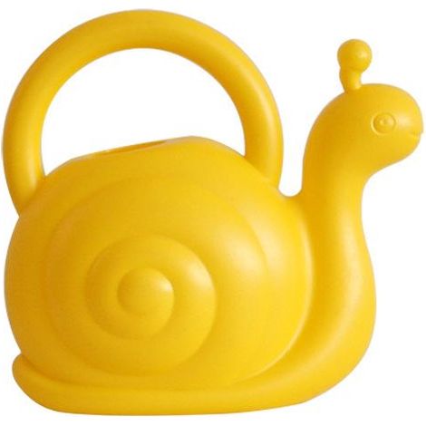 Arrosoir jaune 1,5L escargot cartoon pour enfants, jardinage plastique robuste, arrosage mignon bouteille, outil de jardin ludique, capacité 1,5 litre. (1/2)