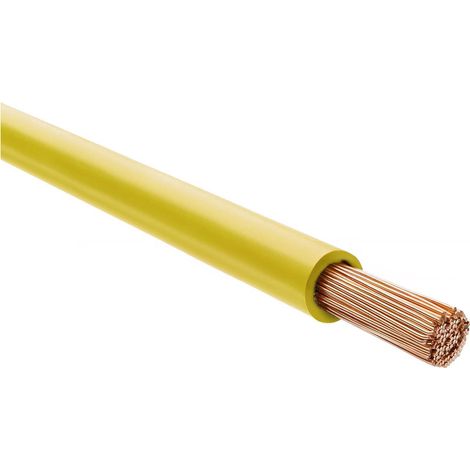 HELU KABEL (H)07V-K - (X07V-K) 1X4mm² YE (gelb) Einzelader PVC gelb AD 4,8mm Nennspannung Uo/U 450V/750V - 1 Meter