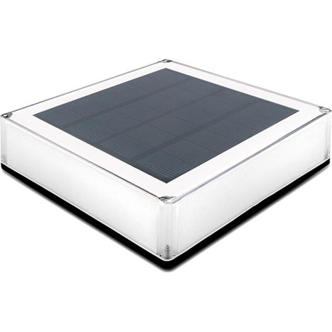 Farola solar LED, luz brillante, resistente al agua, lámpara estable para jardín o patio exterior, tres temperaturas de color: 3000K, 4000K, 6000K -Crezuo