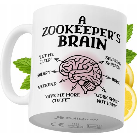 Tazza per un guardiano dello zoo, divertente e umoristica, tazza da caffè/tè con testo divertente e grafica, tazza per compleanni, onomastici e festività, tazza premium per occasioni speciali per casa