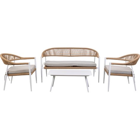 Mesa, sofa y 2 sillones multicolor 100x55x45,68x69x75,138x69x75 (1/5)