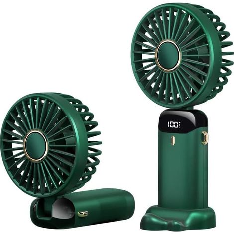 Mini-USB-Ventilator mit 5 Geschwindigkeitsstufen – Hochdruckmotor – Faltbares Design für Büro und Outdoor-Einsatz – Schnellladefunktion über USB-C (1/5)