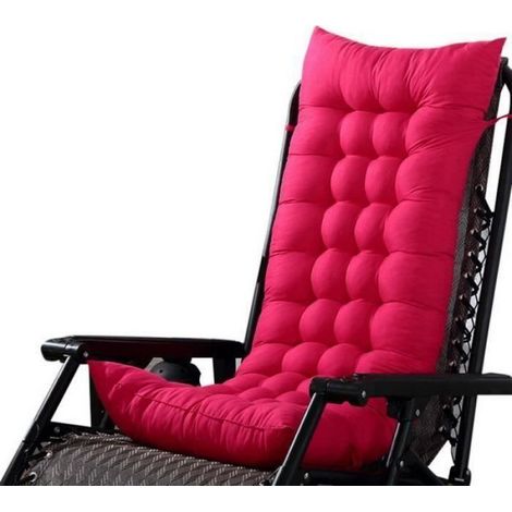 1 Coussin de chaise longue,Polyester,125cm x 48cm,Fuchsia,Confort extérieur,Jardin (1/4)