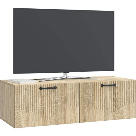 Maison Exclusive - Wandmontierter TV-Schrank Sonoma-Eiche 98 x 41