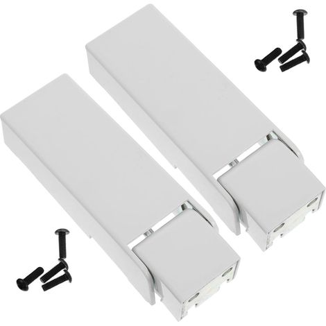 Charnières à Ressort en Métal Blanc Lot de 2 Remplacement Solide Accessoires de Montage, Fonctionnement Fluide pour Porte de Congélateur Coffre Cuisine Professionnelle (1/5)