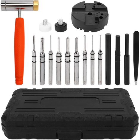 Jeu de 12 Poinçons en Acier Inoxydable avec Marteau, Poinçon et Pince Fine, Résistant à la Rouille, Coffret de Rangement pour Usage Domestique et Industriel (1/5)