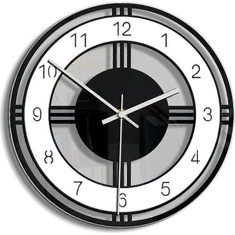 Horloge murale silencieuse en acrylique, grand format, design moderne, à quartz, fonctionne sur piles, décoration intérieure, montre de cuisine (1/5)