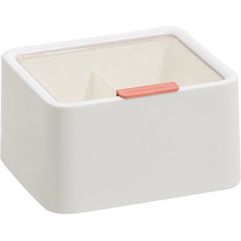 (1 Stück) Aufbewahrungsbox für Wattestäbchen mit transparentem Deckel, geeignet für Badezimmer und Haushaltsorganisation.