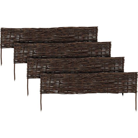 Willow Garden Border - Flexible Wicker Edging, With Pegs (1/5)