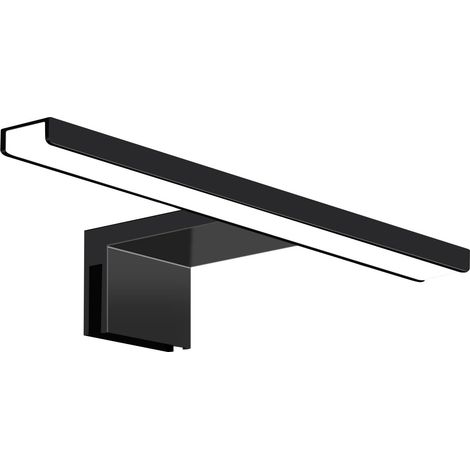 Applique de salle de bain 50cm 8W couleur Noir sans fermeture Lumière neutre 4000 - 4200k (1/4)