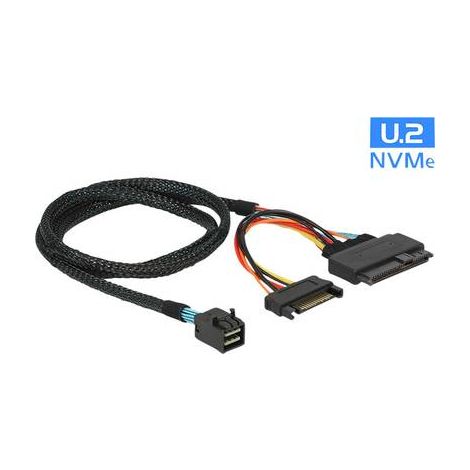 Adapterkabel SFF-8643  U.2 SFF-8639 + SATA Stromanschluss Verwendung:  Embout z.B. einer SSD avec U.2 (1/3)