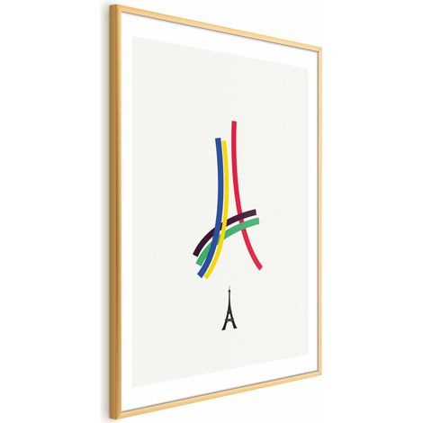 Poster – Eiffelturm – Farbgrafik – abstrakt (1/4)