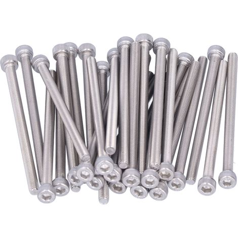 Kit de 30 vis à tête cylindrique hexagonale M5 en acier inoxydable A2 (M5 x 60). (1/5)