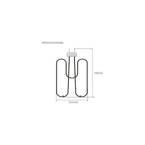 Élément chauffant 230V 2200W pour barbecue Q240 Q2400 – Installation facile – Métal de qualité – Compatible avec modèles 70127 et 55020001 (1/4)