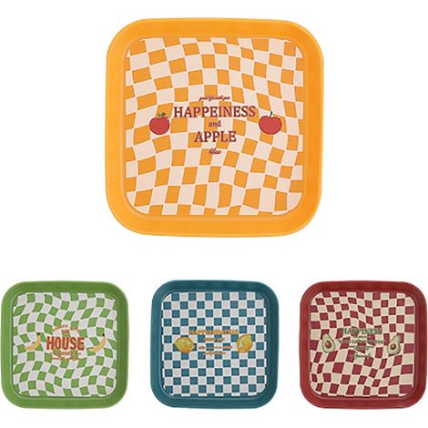 Set mit 4 Spießen aus lebensmittelechtem Kunststoff, ideal für den Gebrauch zu Hause, auch als Snacktablett für kleine Snacks, z. B. für Äpfel, Bananen, Zitronen und Avocados. (1/5)