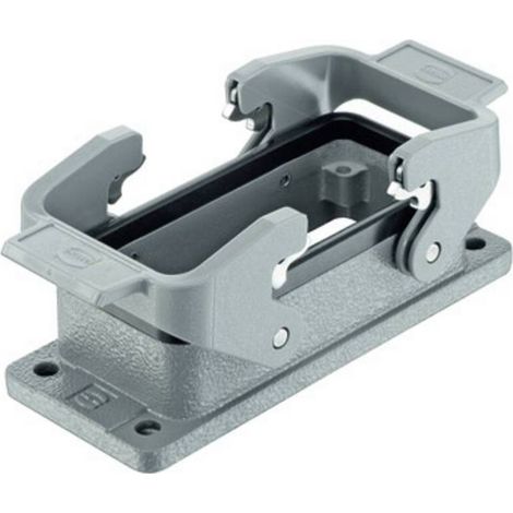 [GEBRAUCHT] B-Ware Harting Anbaugehäuse Gehäuse Gehäusekasten Grau Dichtung Querriegel Han B IP67