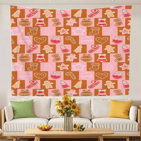 tapisserie musicale, tapisserie de fond esthétique pour la décoration de la chambre à coucher. 150x130cm (1/5)