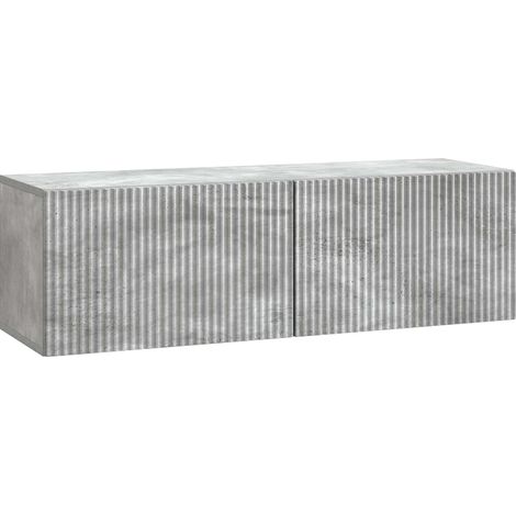 vidaXL Mobile Porta TV da Muro Grigio Cemento 98 x 31 x 30 cm