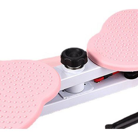 Stehendes Bauchmuskeltrainingsbrett mit Taillendrehfunktion, auch bekannt als Fußmassagegerät, zur Gewichtsreduktion (rosa). (1/4)