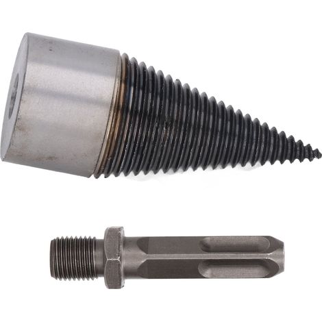 Perceuse à bois fendue en acier carbone haute dureté, foret à bûches amovible résistant à l'usure, queue carrée 42 mm / 1,65 po (1/5)