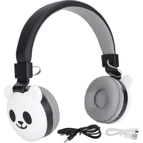 Casque Enfant Bluetooth 5.0 avec Micro - Panda Mignon pour Écoute Sécurisée (1/5)