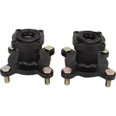 Tbest Scheibenbremsrad-Baugruppe, Hochleistungs-Stahlrad-Baugruppe, Stahllegierung, 4-Loch-Design für Go-Kart-Fahrzeuge, schwarze Beschichtung. (1/5)