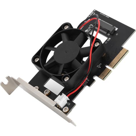 Carte d'adaptation PCIe X4 NVMe M.2 avec ventilateur pour SSD 2280, conversion vers PCIe X4