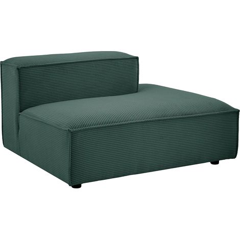 Chaise longue destra in velluto a coste verde - RUZOLO (1/3)