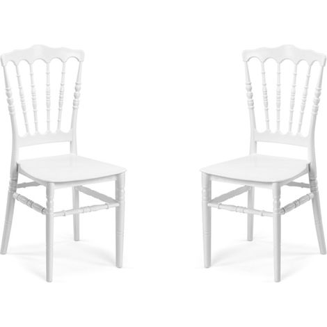 Sedia per interni esterni Bianco - impilabile NAPOLEONE 2 sedie (1/4)